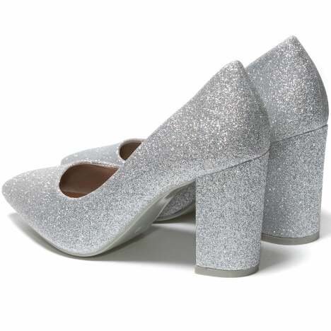 Pantofi dama Fausta, Argintiu 38